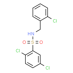 ChemSpider 2D Image | 2,5-Dichloro-N-(2-chlorobenzyl)benzenesulfonamide | C13H10Cl3NO2S