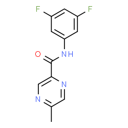 ChemSpider 2D Image | N-(3,5-Difluorophenyl)-5-methyl-2-pyrazinecarboxamide | C12H9F2N3O