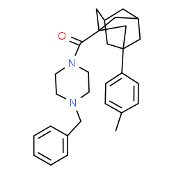 ChemSpider 2D Image | (4-Benzyl-1-piperazinyl)[3-(4-methylphenyl)adamantan-1-yl]methanone | C29H36N2O