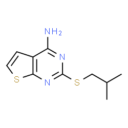 ChemSpider 2D Image | 2-(Isobutylsulfanyl)thieno[2,3-d]pyrimidin-4-amine | C10H13N3S2