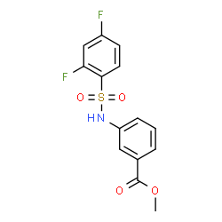 ChemSpider 2D Image | Methyl 3-{[(2,4-difluorophenyl)sulfonyl]amino}benzoate | C14H11F2NO4S