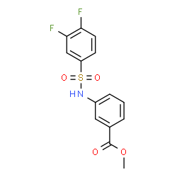 ChemSpider 2D Image | Methyl 3-{[(3,4-difluorophenyl)sulfonyl]amino}benzoate | C14H11F2NO4S