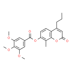 ChemSpider 2D Image | 8-Methyl-2-oxo-4-propyl-2H-chromen-7-yl 3,4,5-trimethoxybenzoate | C23H24O7