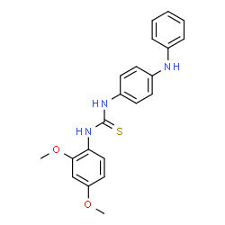 ChemSpider 2D Image | 1-(4-Anilinophenyl)-3-(2,4-dimethoxyphenyl)thiourea | C21H21N3O2S