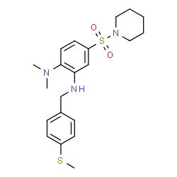 ChemSpider 2D Image | N~1~,N~1~-Dimethyl-N~2~-[4-(methylsulfanyl)benzyl]-4-(1-piperidinylsulfonyl)-1,2-benzenediamine | C21H29N3O2S2