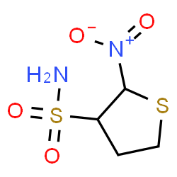ChemSpider 2D Image | 2-Nitrotetrahydro-3-thiophenesulfonamide | C4H8N2O4S2