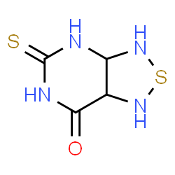 ChemSpider 2D Image | 5-Thioxohexahydro[1,2,5]thiadiazolo[3,4-d]pyrimidin-7(3H)-one | C4H6N4OS2