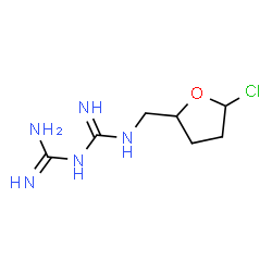 ChemSpider 2D Image | N-[(5-Chlorotetrahydro-2-furanyl)methyl]imidodicarbonimidic diamide | C7H14ClN5O