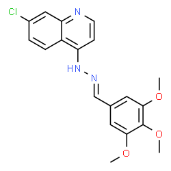 ChemSpider 2D Image | 7-Chloro-4-[(2E)-2-(3,4,5-trimethoxybenzylidene)hydrazino]quinoline | C19H18ClN3O3