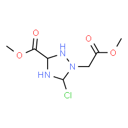 ChemSpider 2D Image | Methyl 5-chloro-1-(2-methoxy-2-oxoethyl)-1,2,4-triazolidine-3-carboxylate | C7H12ClN3O4