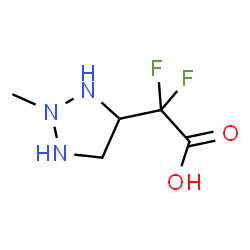 ChemSpider 2D Image | Difluoro(2-methyl-1,2,3-triazolidin-4-yl)acetic acid | C5H9F2N3O2