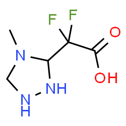 ChemSpider 2D Image | Difluoro(4-methyl-1,2,4-triazolidin-3-yl)acetic acid | C5H9F2N3O2