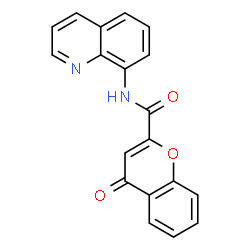 ChemSpider 2D Image | 4-Oxo-N-(8-quinolinyl)-4H-chromene-2-carboxamide | C19H12N2O3