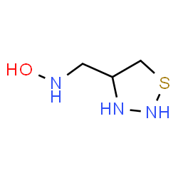 ChemSpider 2D Image | N-Hydroxy-1-(1,2,3-thiadiazolidin-4-yl)methanamine | C3H9N3OS