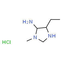ChemSpider 2D Image | 5-Ethyl-3-methyl-4-imidazolidinamine hydrochloride (1:1) | C6H16ClN3