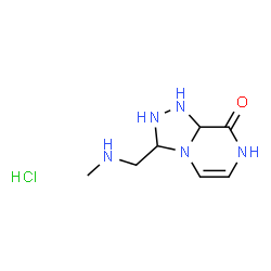 ChemSpider 2D Image | 3-[(Methylamino)methyl]-1,2,3,8a-tetrahydro[1,2,4]triazolo[4,3-a]pyrazin-8(7H)-one hydrochloride (1:1) | C7H14ClN5O