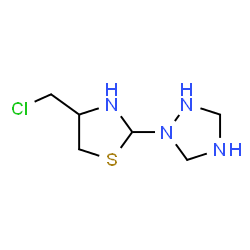 ChemSpider 2D Image | 1-[4-(Chloromethyl)-1,3-thiazolidin-2-yl]-1,2,4-triazolidine | C6H13ClN4S