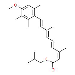 ChemSpider 2D Image | Isobutyl (2Z,4E,6E,8E)-9-(4-methoxy-2,3,6-trimethylphenyl)-3,7-dimethyl-2,4,6,8-nonatetraenoate | C25H34O3