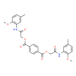 ChemSpider 2D Image | Bis{2-[(2-methoxy-5-methylphenyl)amino]-2-oxoethyl} terephthalate | C28H28N2O8
