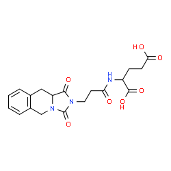 ChemSpider 2D Image | N-[3-(1,3-Dioxo-1,5,10,10a-tetrahydroimidazo[1,5-b]isoquinolin-2(3H)-yl)propanoyl]glutamic acid | C19H21N3O7