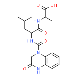 ChemSpider 2D Image | N-[(3-Oxo-3,4-dihydro-1(2H)-quinoxalinyl)carbonyl]leucylalanine | C18H24N4O5