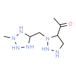 ChemSpider 2D Image | 1-{3-[(2-Methyl-5-tetrazolidinyl)methyl]-1,2,3-triazolidin-4-yl}ethanone | C7H17N7O