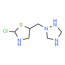 ChemSpider 2D Image | 1-[(2-Chloro-1,3-thiazolidin-5-yl)methyl]-1,2,4-triazolidine | C6H13ClN4S