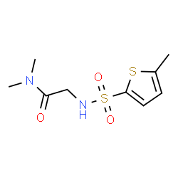 ChemSpider 2D Image | N,N-Dimethyl-N~2~-[(5-methyl-2-thienyl)sulfonyl]glycinamide | C9H14N2O3S2