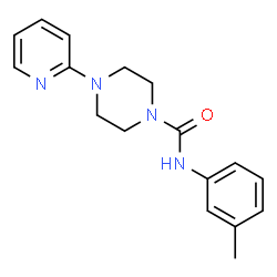 ChemSpider 2D Image | N-(3-Methylphenyl)-4-(2-pyridinyl)-1-piperazinecarboxamide | C17H20N4O