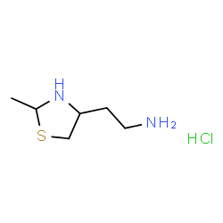 ChemSpider 2D Image | 2-(2-Methyl-1,3-thiazolidin-4-yl)ethanamine hydrochloride (1:1) | C6H15ClN2S