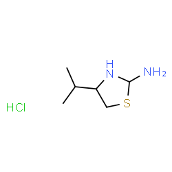 ChemSpider 2D Image | 4-Isopropyl-1,3-thiazolidin-2-amine hydrochloride (1:1) | C6H15ClN2S