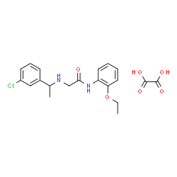 ChemSpider 2D Image | N~2~-[1-(3-Chlorophenyl)ethyl]-N-(2-ethoxyphenyl)glycinamide ethanedioate (1:1) | C20H23ClN2O6