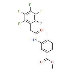 ChemSpider 2D Image | Methyl 4-methyl-3-{[(pentafluorophenyl)acetyl]amino}benzoate | C17H12F5NO3