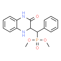 ChemSpider 2D Image | Dimethyl [(3-oxo-1,2,3,4-tetrahydro-2-quinoxalinyl)(phenyl)methyl]phosphonate | C17H19N2O4P