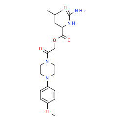 ChemSpider 2D Image | 2-[4-(4-Methoxyphenyl)-1-piperazinyl]-2-oxoethyl N-carbamoylleucinate | C20H30N4O5