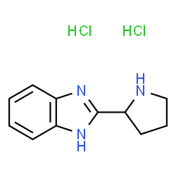 ChemSpider 2D Image | 2-(2-Pyrrolidinyl)-1H-benzimidazole dihydrochloride | C11H15Cl2N3
