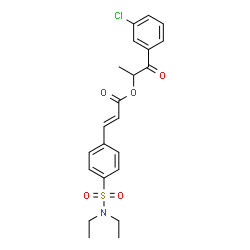 ChemSpider 2D Image | 1-(3-Chlorophenyl)-1-oxo-2-propanyl (2E)-3-[4-(diethylsulfamoyl)phenyl]acrylate | C22H24ClNO5S