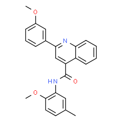 ChemSpider 2D Image | N-(2-Methoxy-5-methylphenyl)-2-(3-methoxyphenyl)-4-quinolinecarboxamide | C25H22N2O3