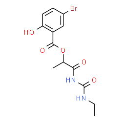 ChemSpider 2D Image | 1-[(Ethylcarbamoyl)amino]-1-oxo-2-propanyl 5-bromo-2-hydroxybenzoate | C13H15BrN2O5
