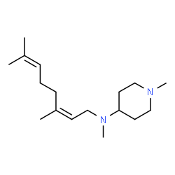 ChemSpider 2D Image | N-[(2Z)-3,7-Dimethyl-2,6-octadien-1-yl]-N,1-dimethyl-4-piperidinamine | C17H32N2