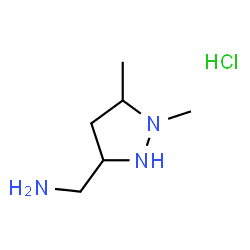 ChemSpider 2D Image | 1-(1,5-Dimethyl-3-pyrazolidinyl)methanamine hydrochloride (1:1) | C6H16ClN3