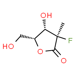 ChemSpider 2D Image | (3R,4S,5R)-3-Fluoro-4-hydroxy-5-(hydroxymethyl)-3-methyldihydro-2(3H)-furanone (non-preferred name) | C6H9FO4