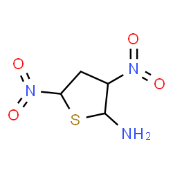 ChemSpider 2D Image | 3,5-Dinitrotetrahydro-2-thiophenamine | C4H7N3O4S