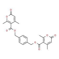 ChemSpider 2D Image | 1,4-Phenylenebis(methylene) bis(4,6-dimethyl-2-oxo-2H-pyran-5-carboxylate) | C24H22O8