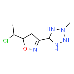 ChemSpider 2D Image | 5-[5-(1-Chloroethyl)-4,5-dihydro-1,2-oxazol-3-yl]-2-methyltetrazolidine | C7H14ClN5O