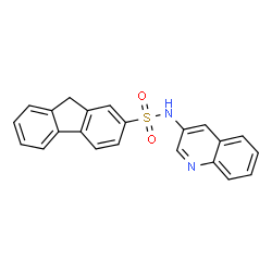 ChemSpider 2D Image | N-(3-Quinolinyl)-9H-fluorene-2-sulfonamide | C22H16N2O2S