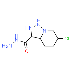 ChemSpider 2D Image | 6-Chlorooctahydro[1,2,3]triazolo[1,5-a]pyridine-3-carbohydrazide | C7H14ClN5O