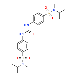 ChemSpider 2D Image | 4,4'-(Carbonyldiimino)bis(N-isopropyl-N-methylbenzenesulfonamide) | C21H30N4O5S2