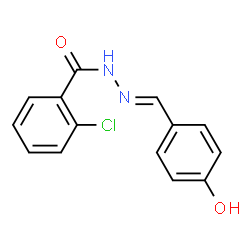ChemSpider 2D Image | 2-Chloro-N'-[(E)-(4-hydroxyphenyl)methylene]benzohydrazide | C14H11ClN2O2