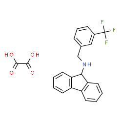 ChemSpider 2D Image | N-[3-(Trifluoromethyl)benzyl]-9H-fluoren-9-amine ethanedioate (1:1) | C23H18F3NO4